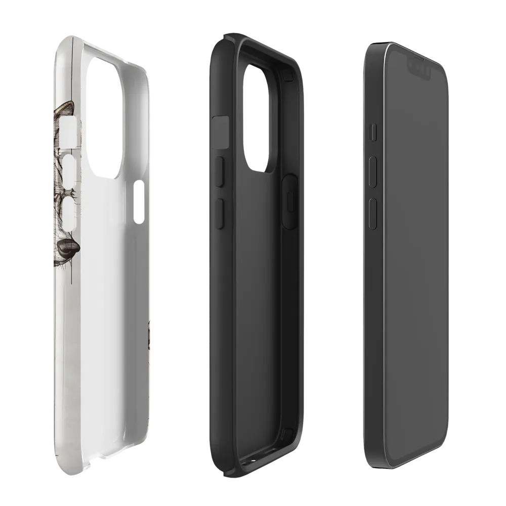 Geometric Harmony: The Essence of Wolves | Phone Case |  13 Pro | Tough Case | Glossy