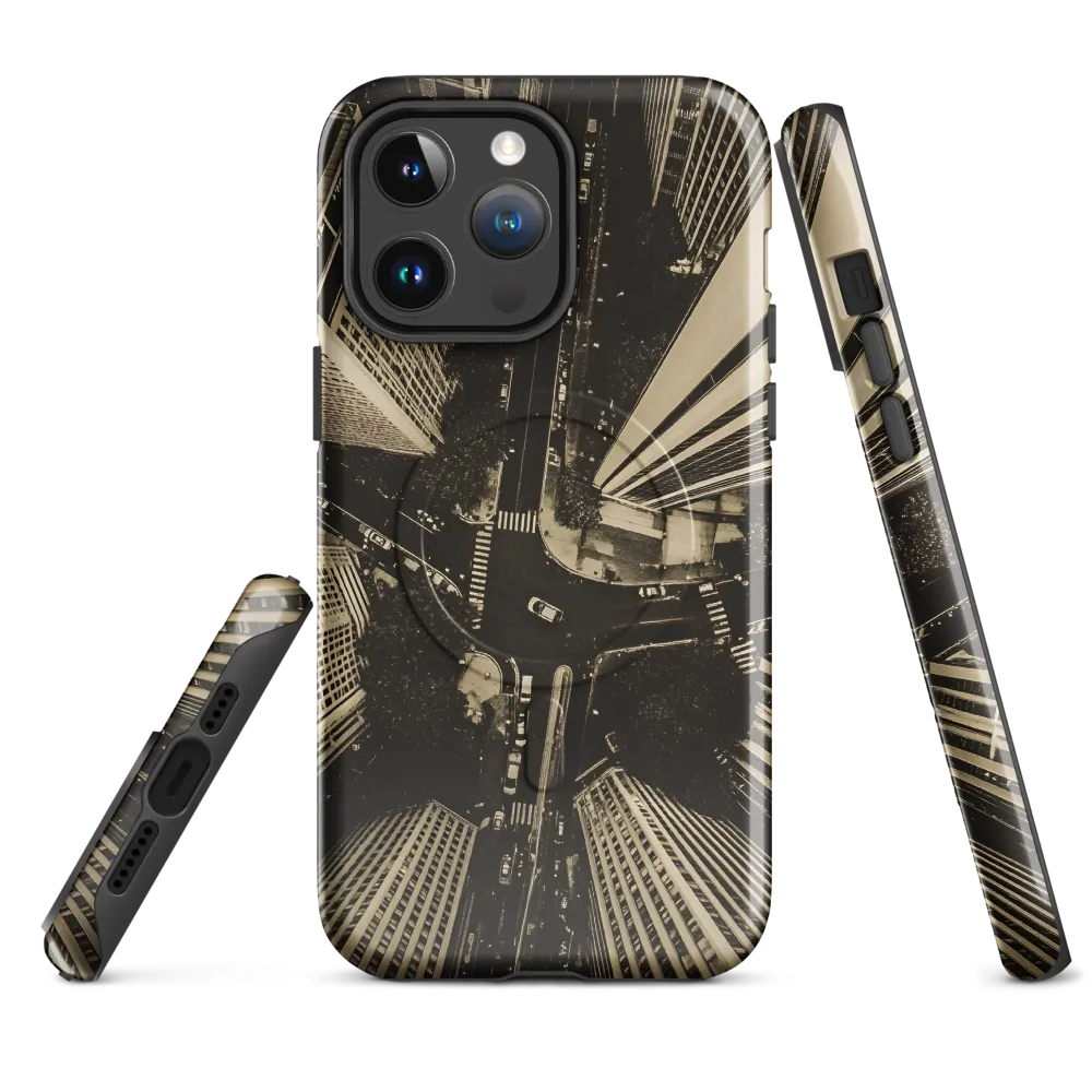 Urban Symphony: Aerial Perspective of City Life | Phone Case |  14 Pro Max | MagSafe® Tough Case | Glossy