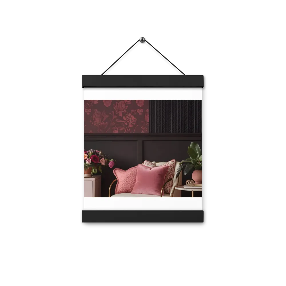 Elegance in Contrast: A Modern Interior Design | Poster With Black Wood Hanger | 8″×10″