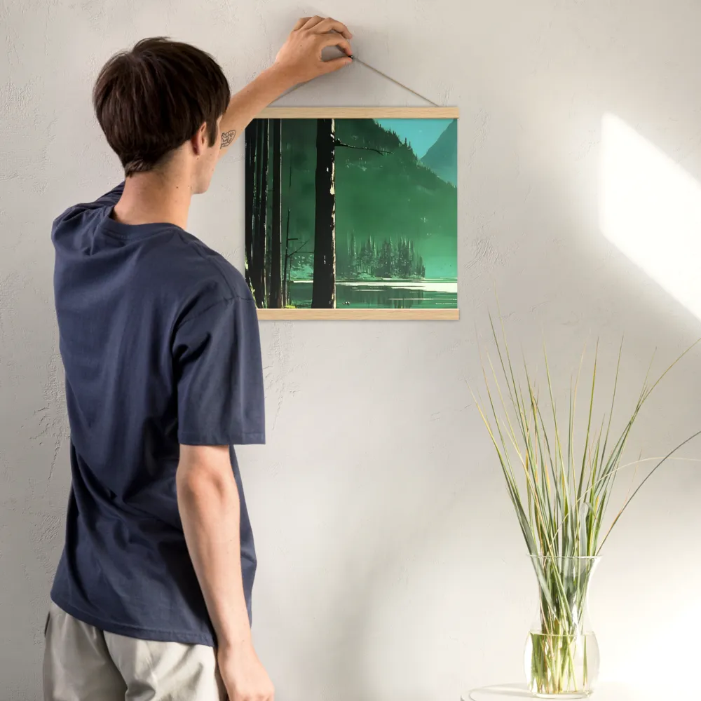 Reflections of Tranquility | Poster With Oak Wood Hanger | 16″×16″