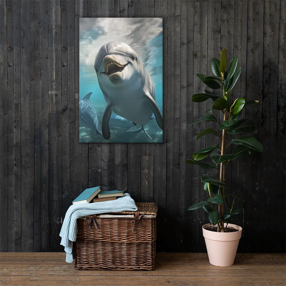 Beneath the Waves: A Dolphin's Dance