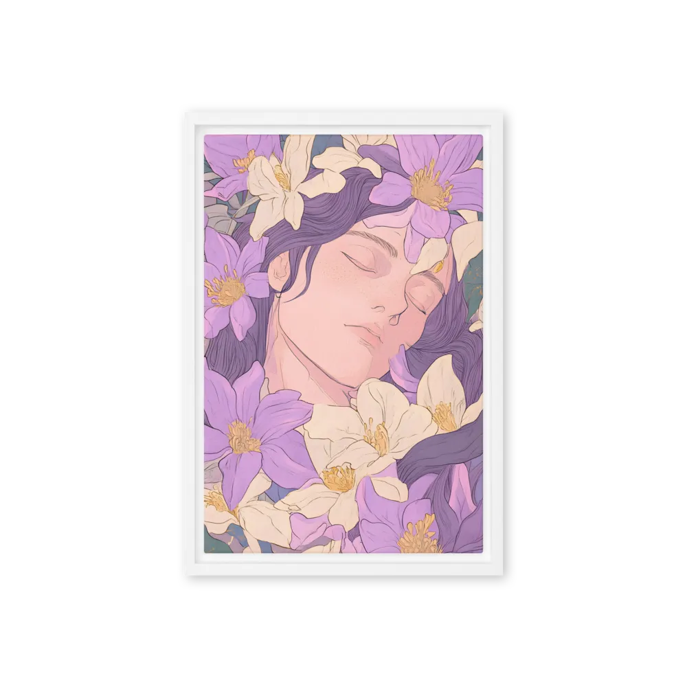 Harmony in Bloom | Canvas with White Frame | 12″×18″