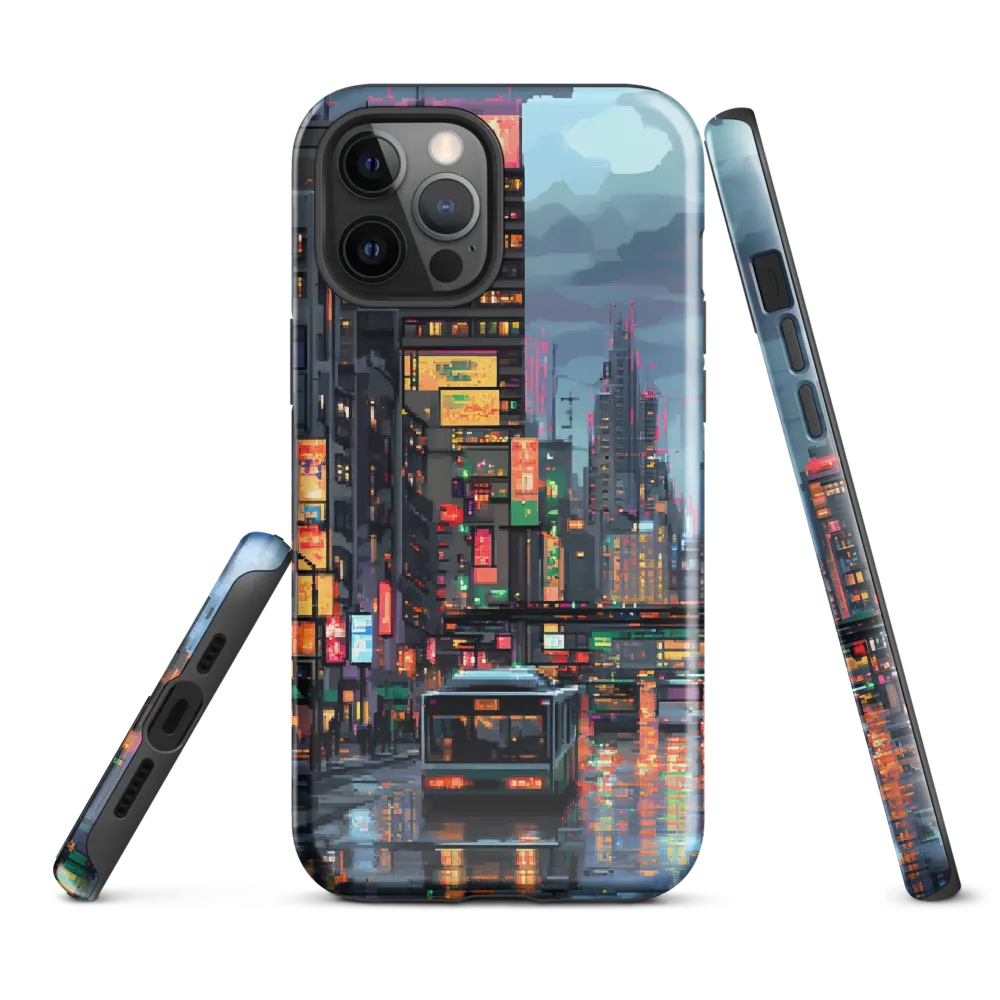 Neon Dreams: A Pixelated Urban Night