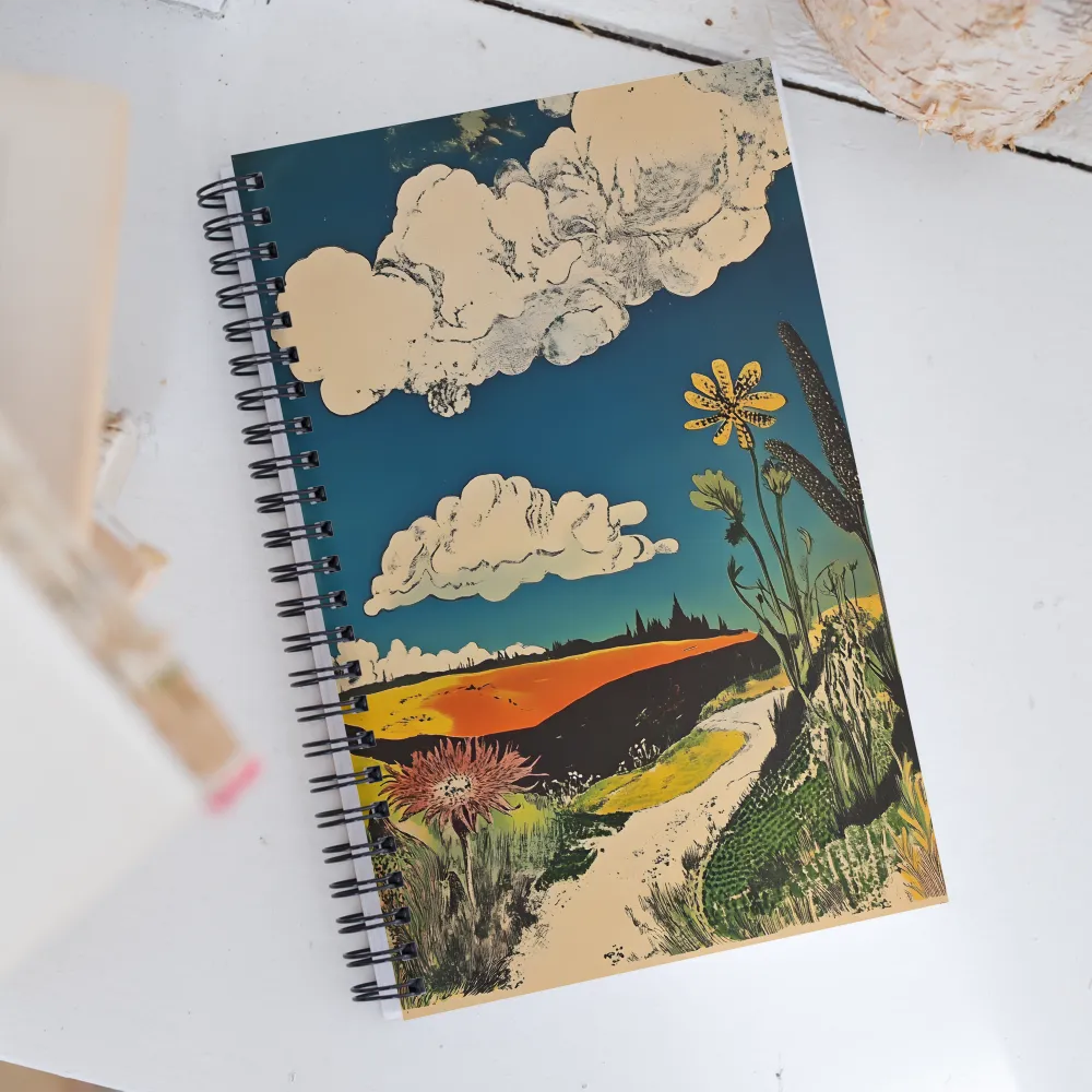 Surreal Blooming Landscape | Spiral Notebook