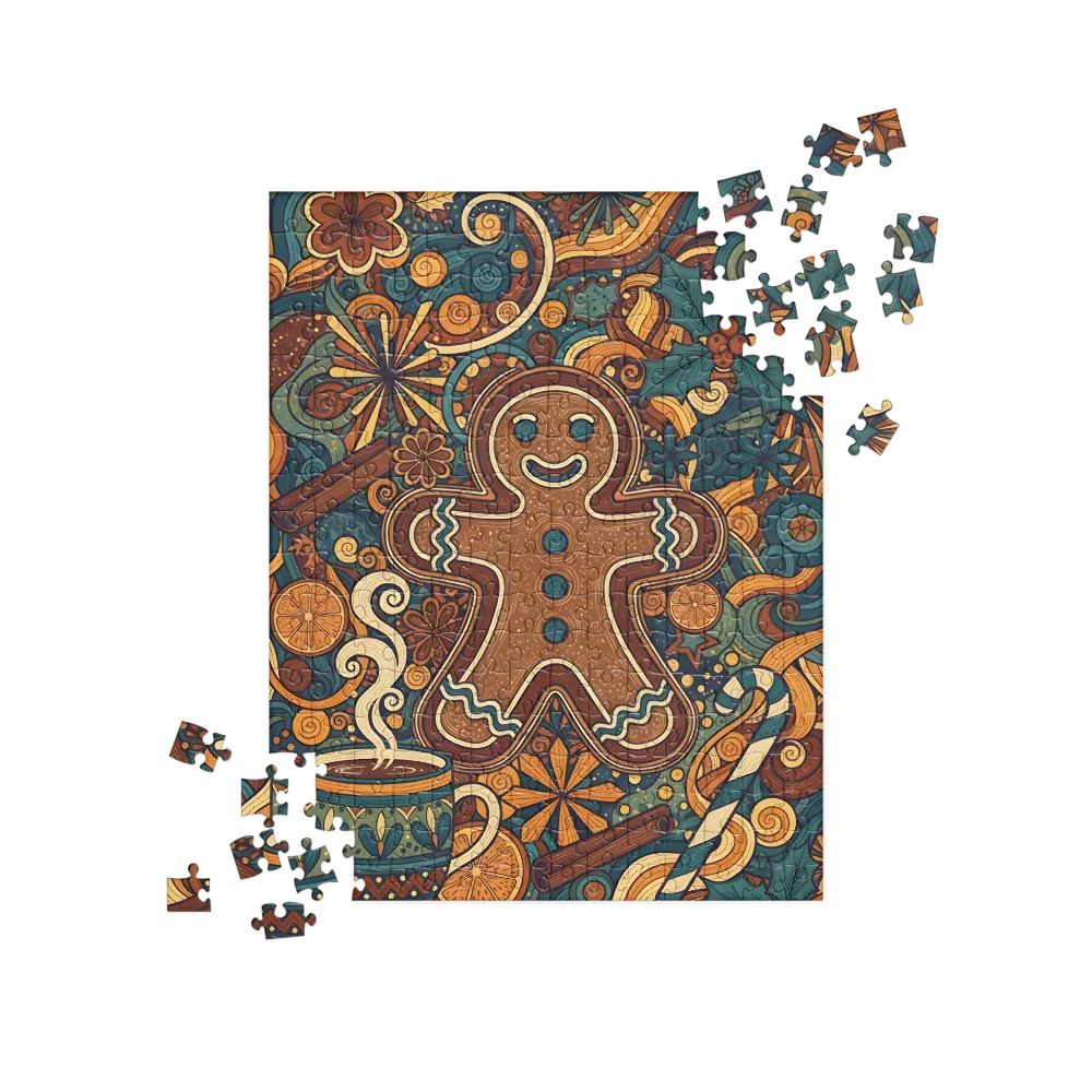 Gingerbread Cookie Pattern 
 Jigsaw Puzzle