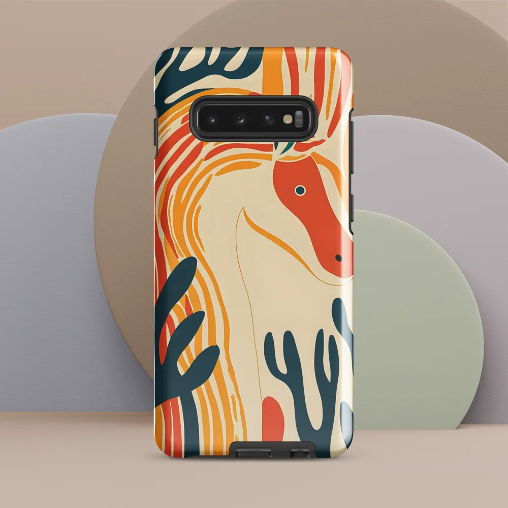 Whimsical Unicorn in a Lush Landscape | Phone Case |  S10 Plus | Tough Case | Glossy