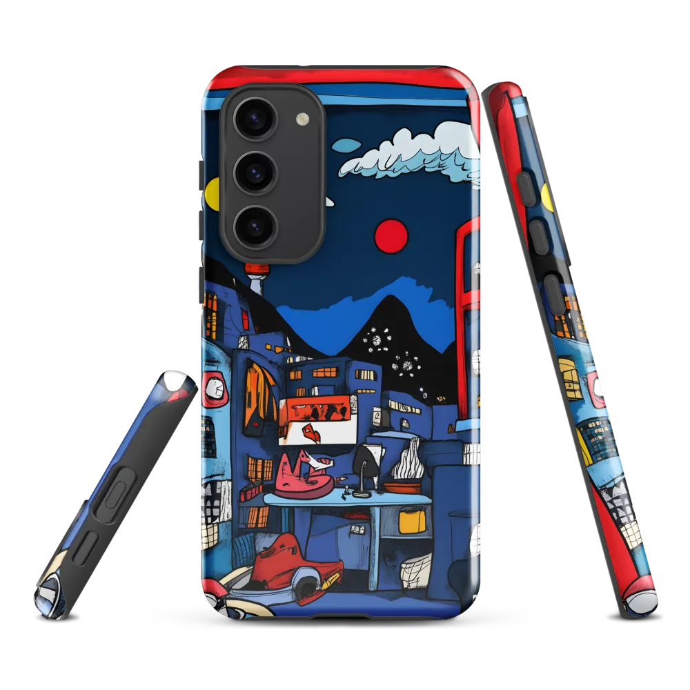 Whimsical Cityscape at Night
