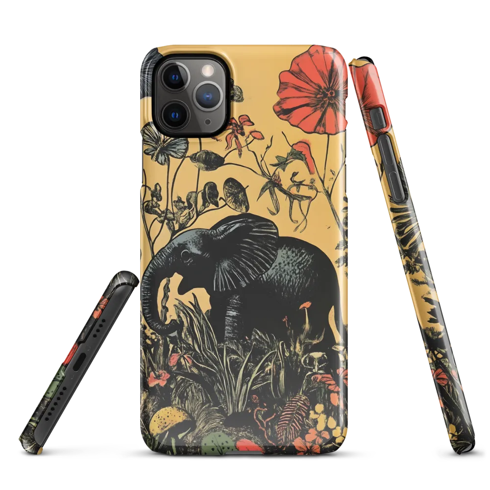 Floral Majesty: The Elephant's Sanctuary | Phone Case |  11 Pro Max | Snap Case | Glossy