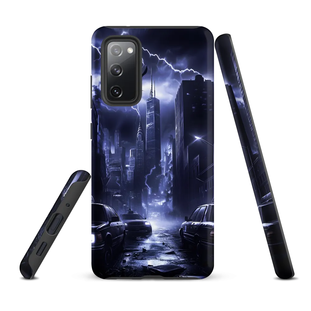 Stormy Cityscape: Shadows of the Night | Phone Case |  S20 FE | Tough Case | Matte