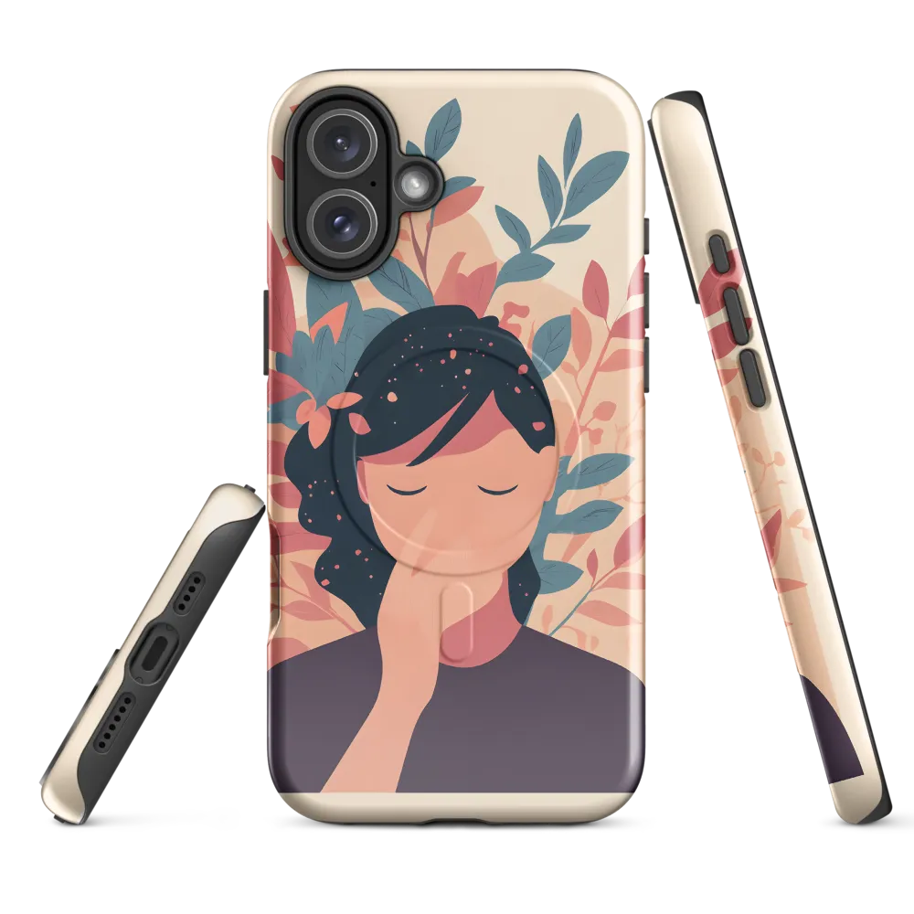 Whispers of Nature: A Serene Contemplation | Phone Case |  16 Plus | MagSafe® Tough Case | Glossy