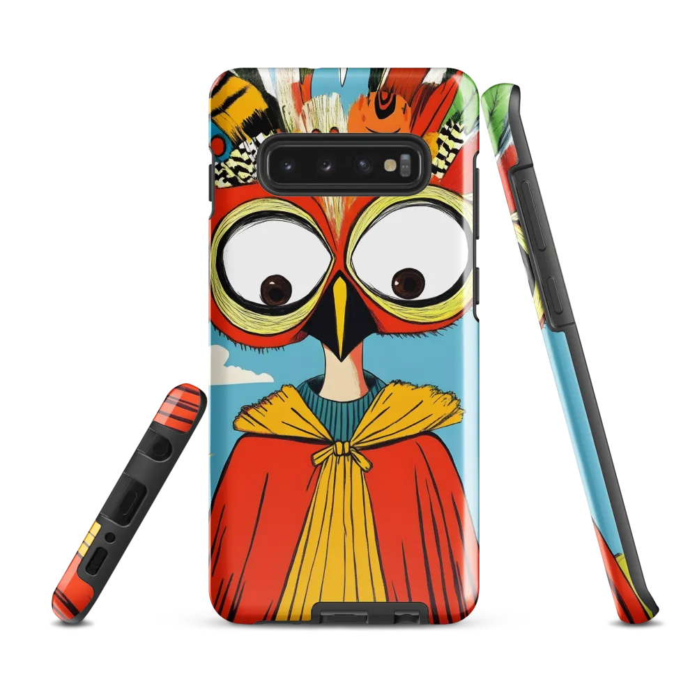 A Whimsical Encounter: The Owl-Human Fusion | Phone Case |  S10 Plus | Tough Case | Glossy