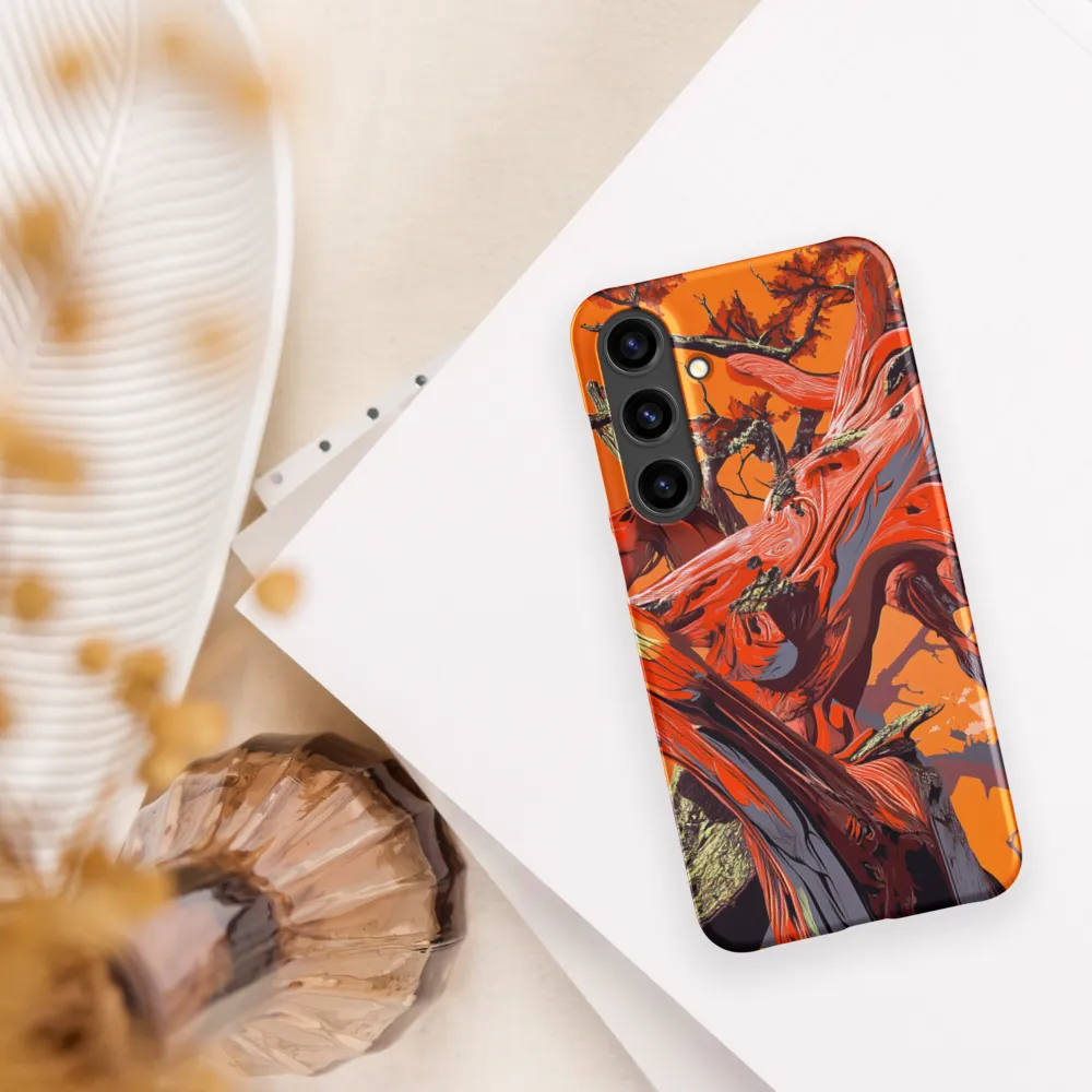 Life in Motion: An Abstract Tree | Phone Case |  S24 Plus | Snap Case | Matte