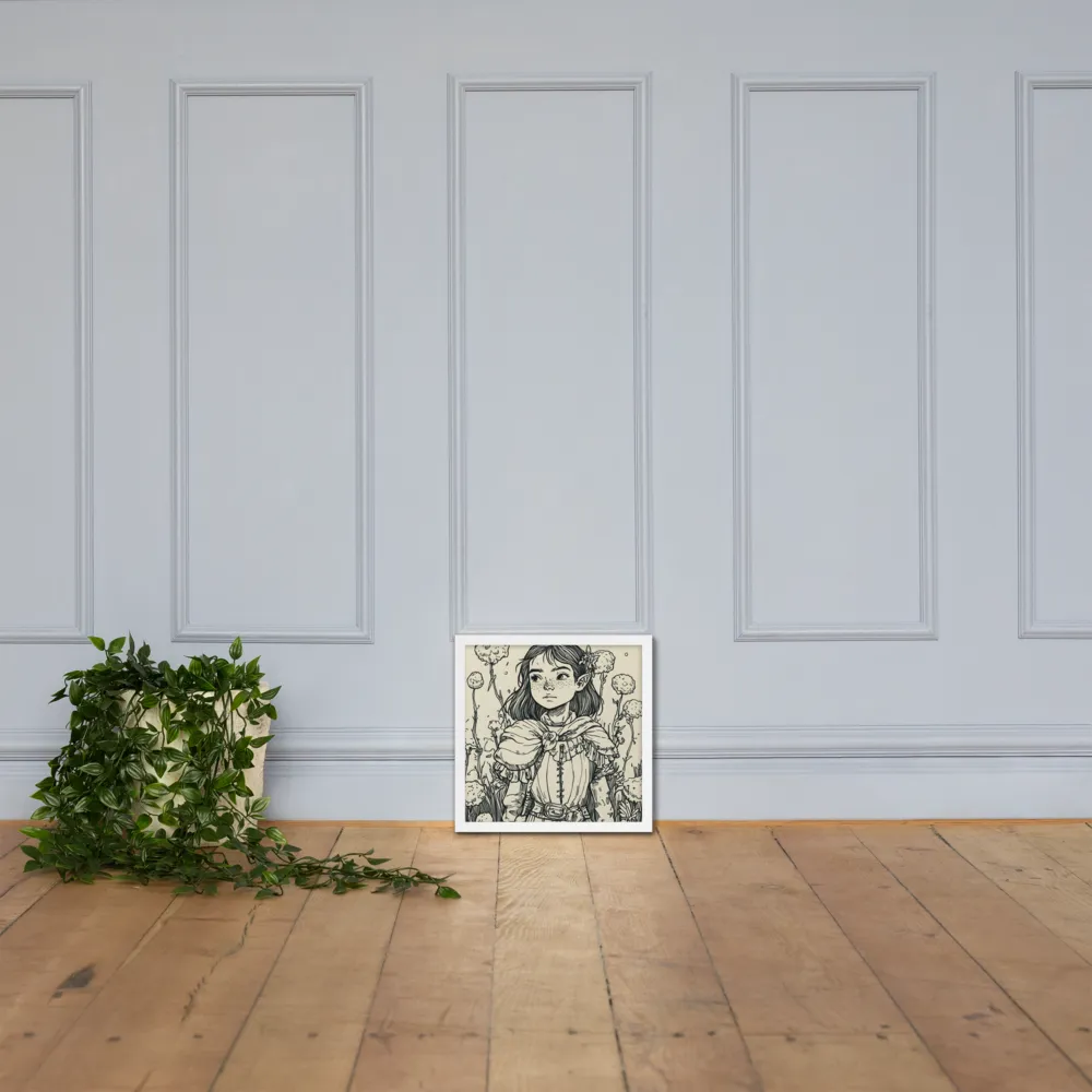 A Young Guardian of Nature | Poster with White Frame | 14″×14″