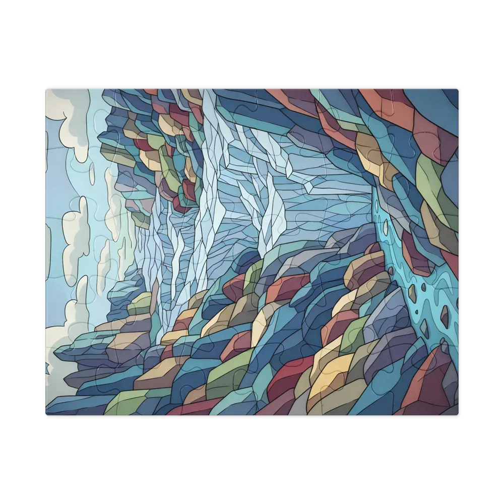 Stained-Glass Canyon 
 Jigsaw Puzzle in Tin Box