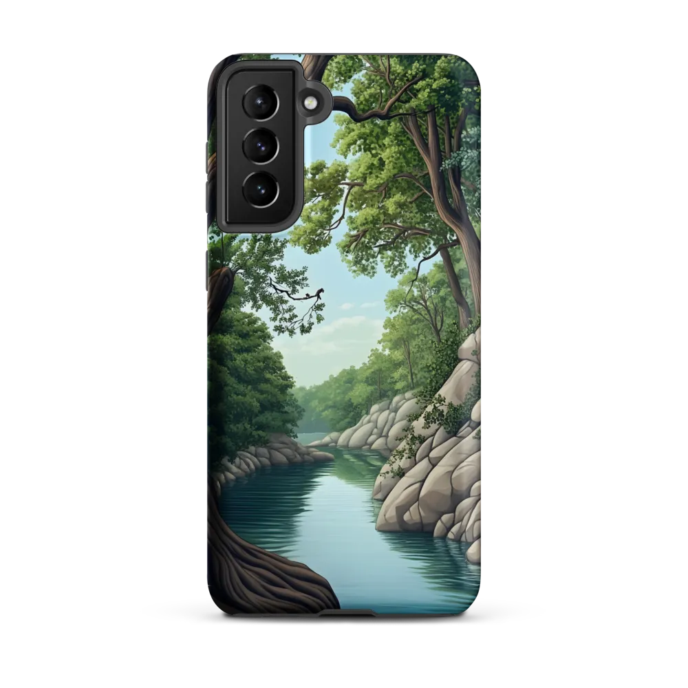 Tranquil Reflections: A Serene River Landscape