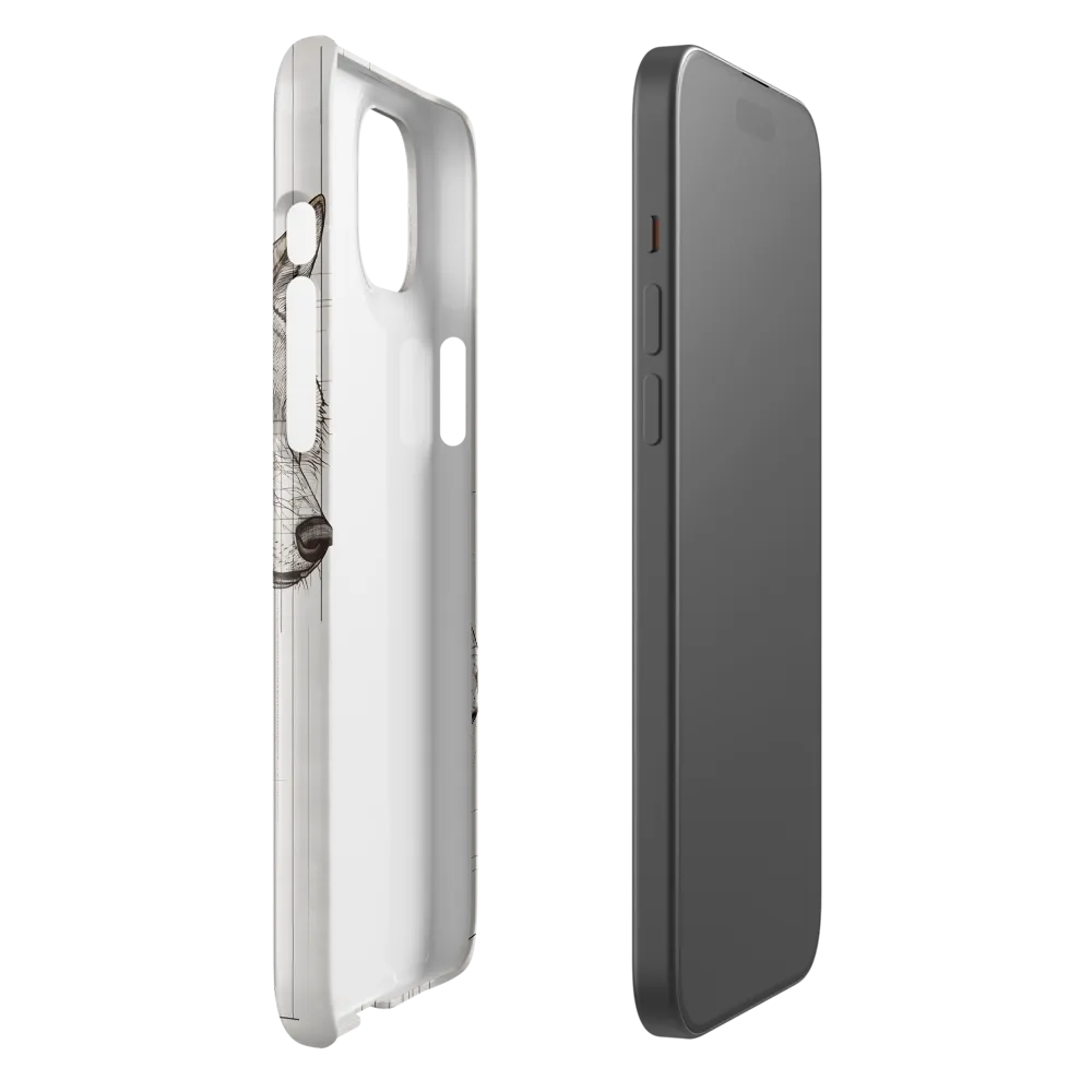 Geometric Harmony: The Essence of Wolves | Phone Case |  15 Plus | Snap Case | Glossy