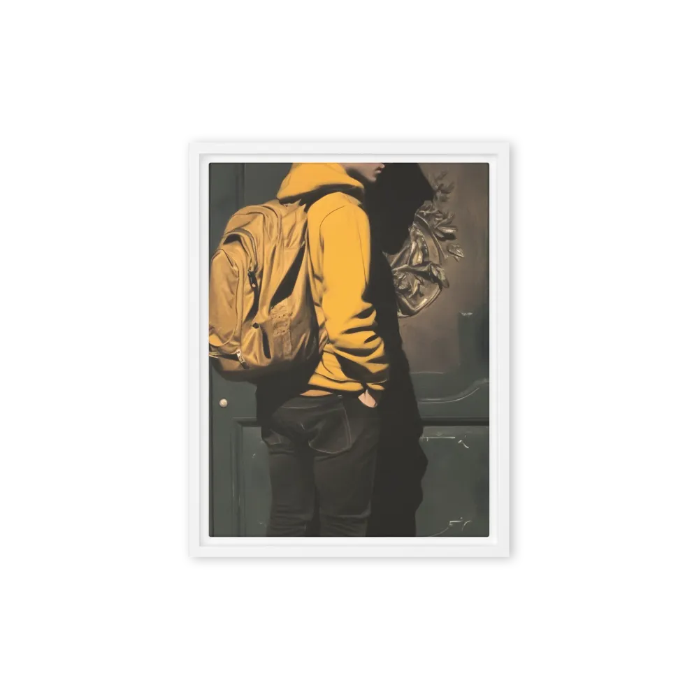 Silent Reflection | Canvas with White Frame | 9″×12″