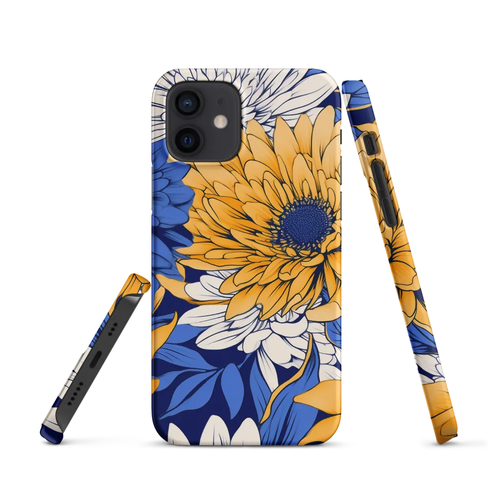 Floral Harmony in Blue and Yellow