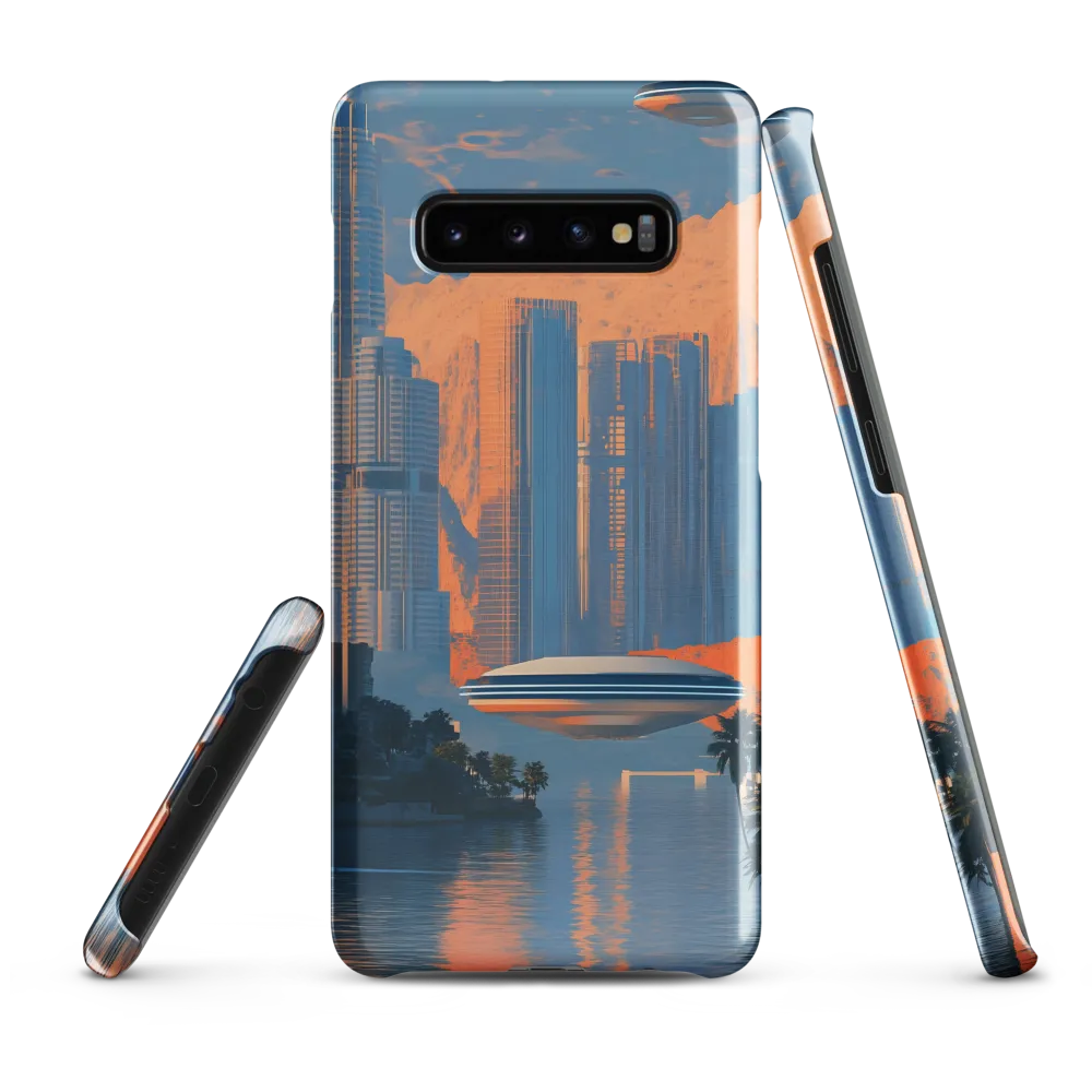 Futuristic Horizons: A Sci-Fi Cityscape | Phone Case |  S10 Plus | Snap Case | Glossy