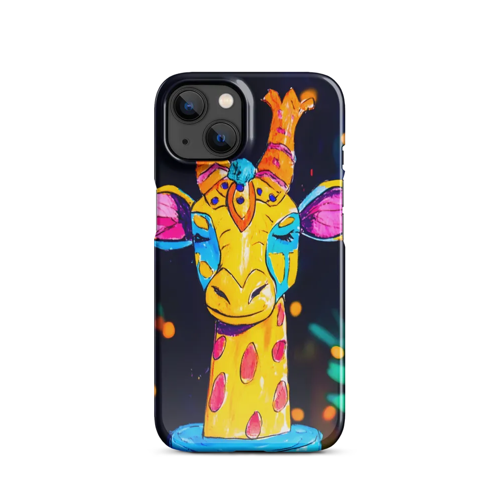 Whimsical Giraffe in Vibrant Colors