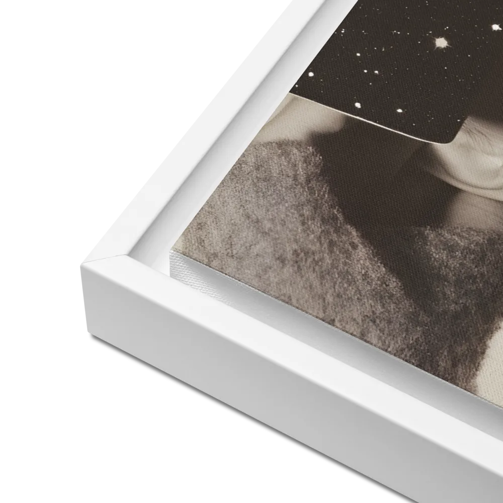 Celestial Elegance | Canvas with White Frame | 18″×24″