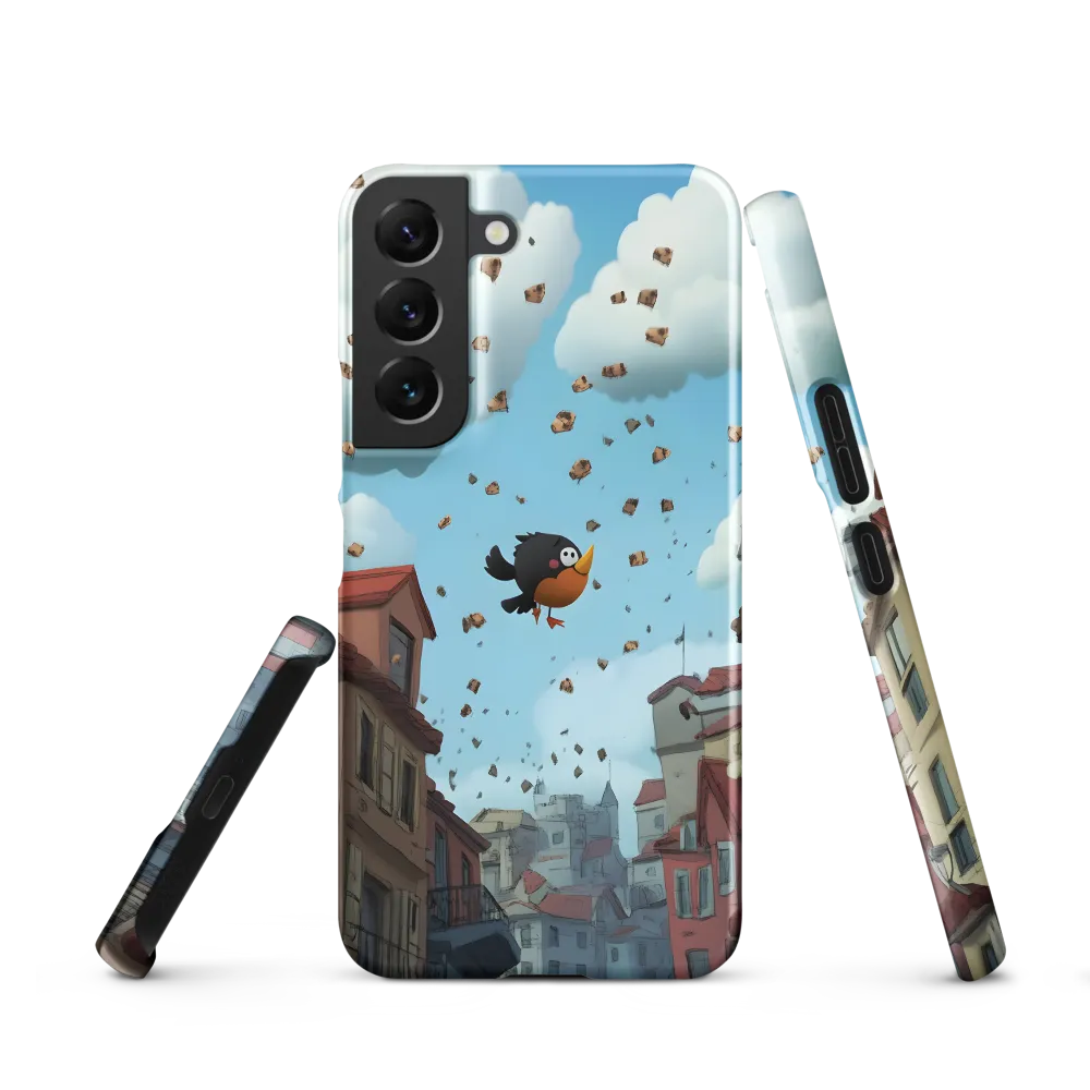A Whimsical Flight Through Bread and Sky | Phone Case |  S22 | Snap Case | Matte