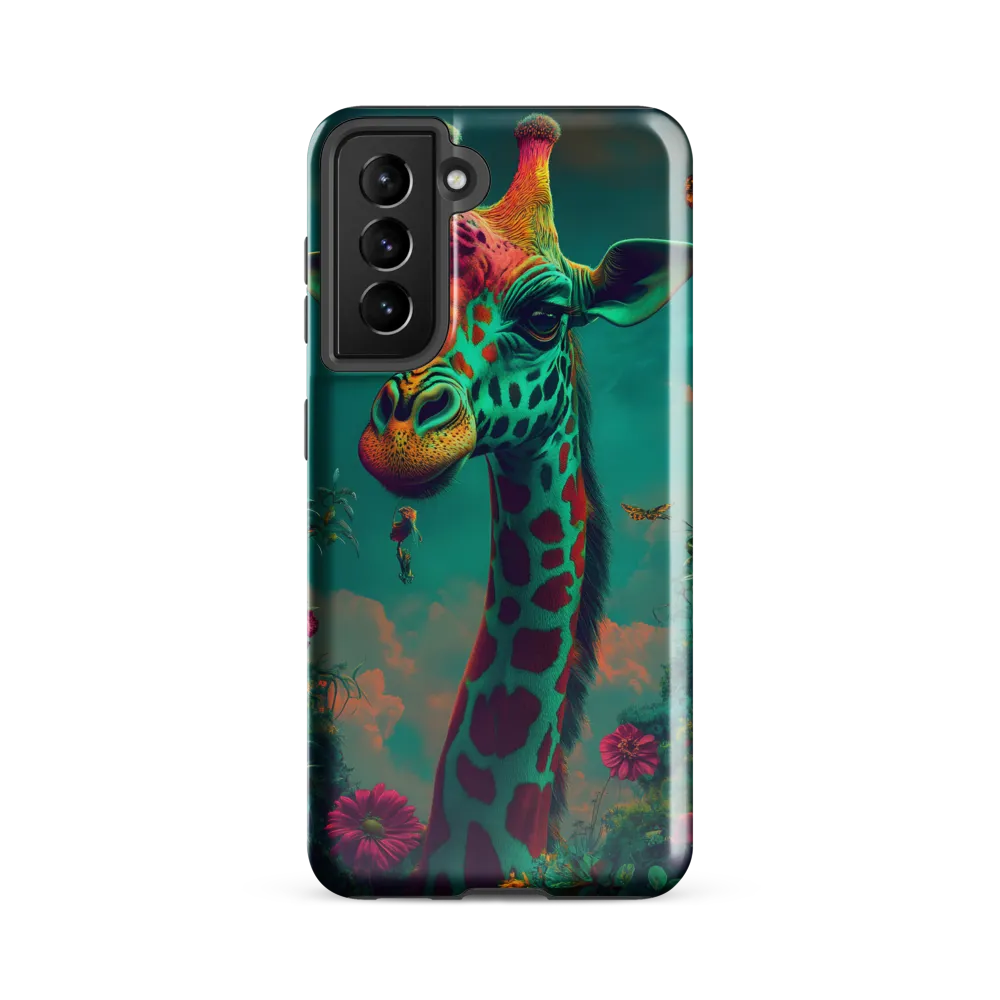 Whimsical Giraffe Among Blossoms
