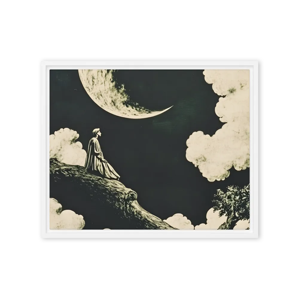 Whispers of the Moon | Canvas with White Frame | 16″×20″