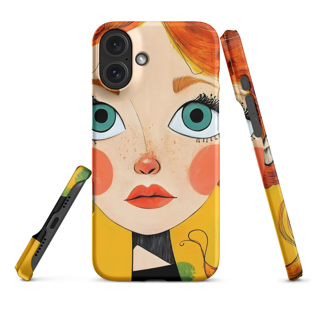 Whimsical Portrait of a Girl | Phone Case |  16 Plus | Snap Case | Matte
