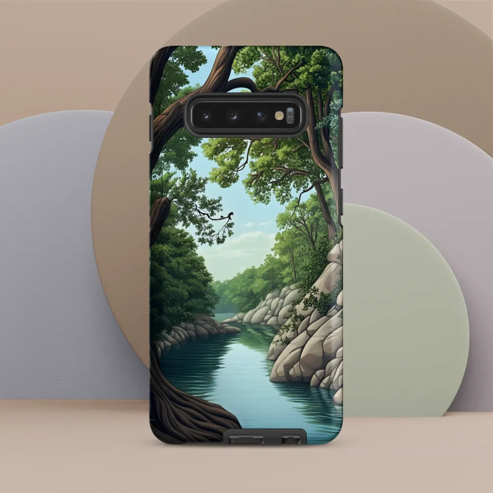 Tranquil Reflections: A Serene River Landscape