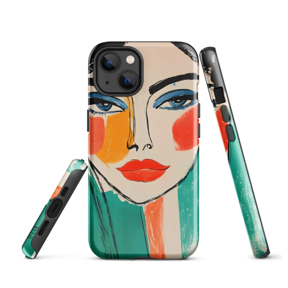 Vivid Portrait of a Modern Muse | Phone Case |  13 | Tough Case | Glossy
