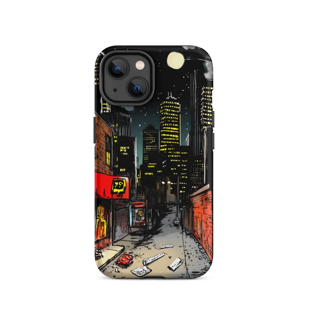 Nocturnal Cityscape: The Hidden Alley | Phone Case |  14 | Tough Case | Matte