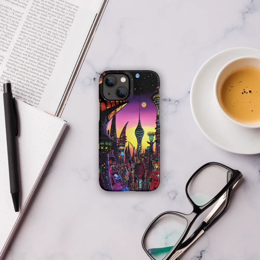 Futuristic Cityscape at Dusk | Phone Case |  13 Mini | Snap Case | Matte