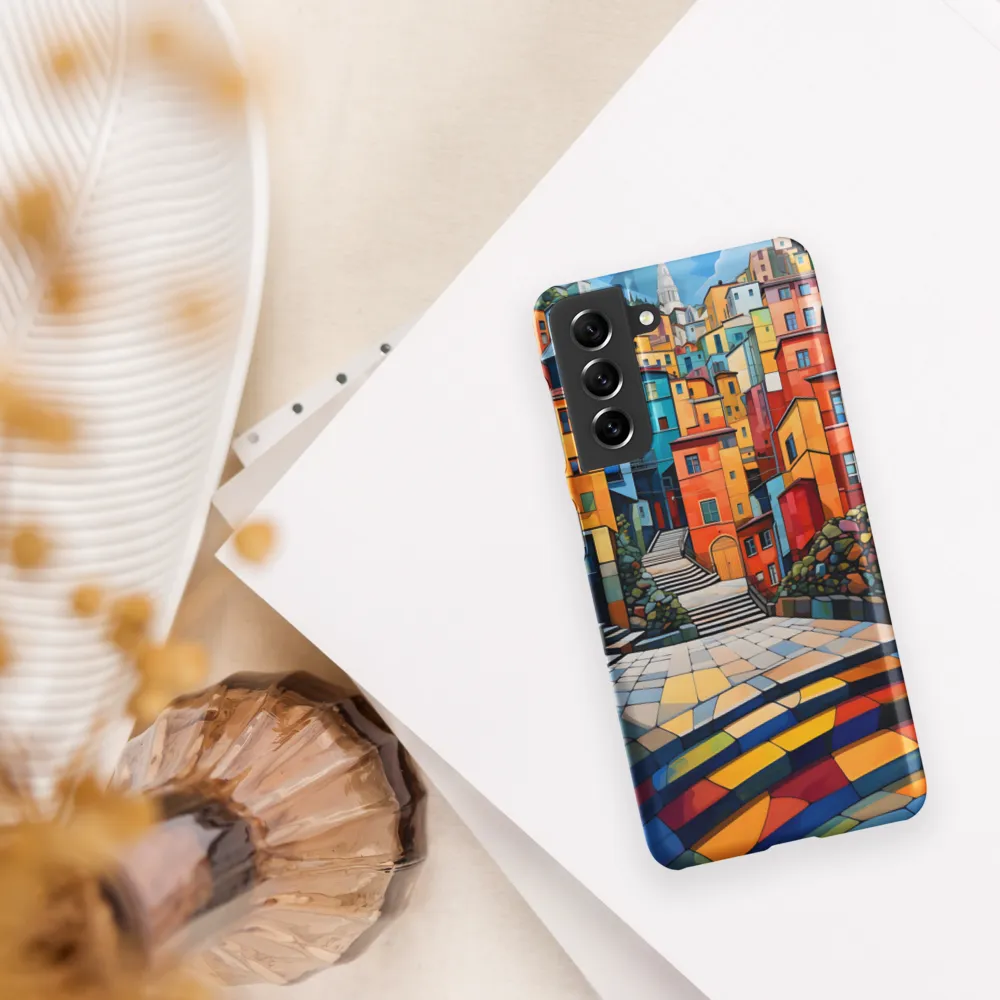 Vibrant Village: A Cubist Journey