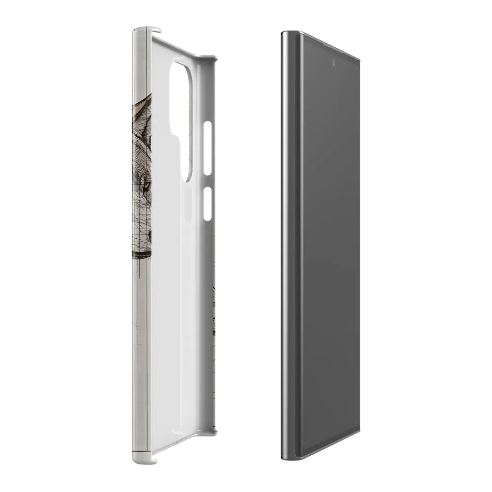 Geometric Harmony: The Essence of Wolves | Phone Case |  S22 Ultra | Snap Case | Glossy