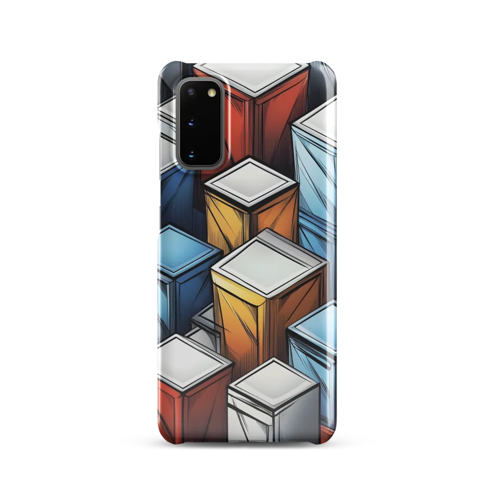 Geometry of Colorful Containers | Phone Case |  S20 | Snap Case | Glossy