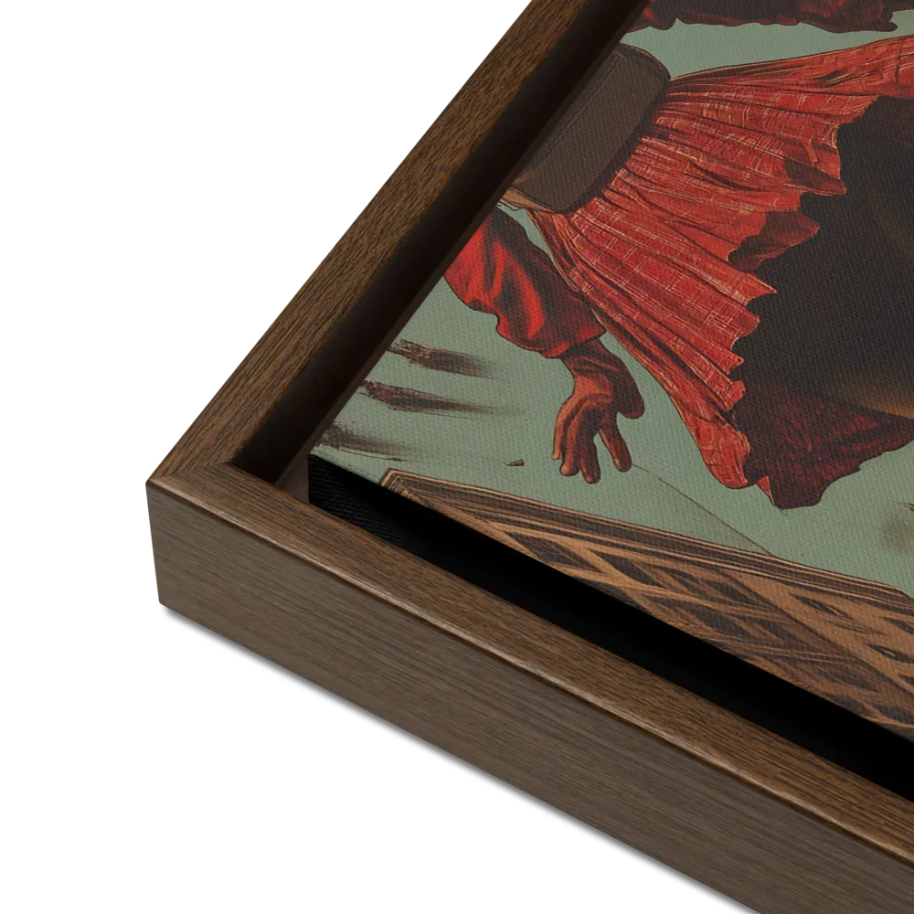 Flight of the Urban Dreamer | Canvas with Brown Frame | 12″×12″