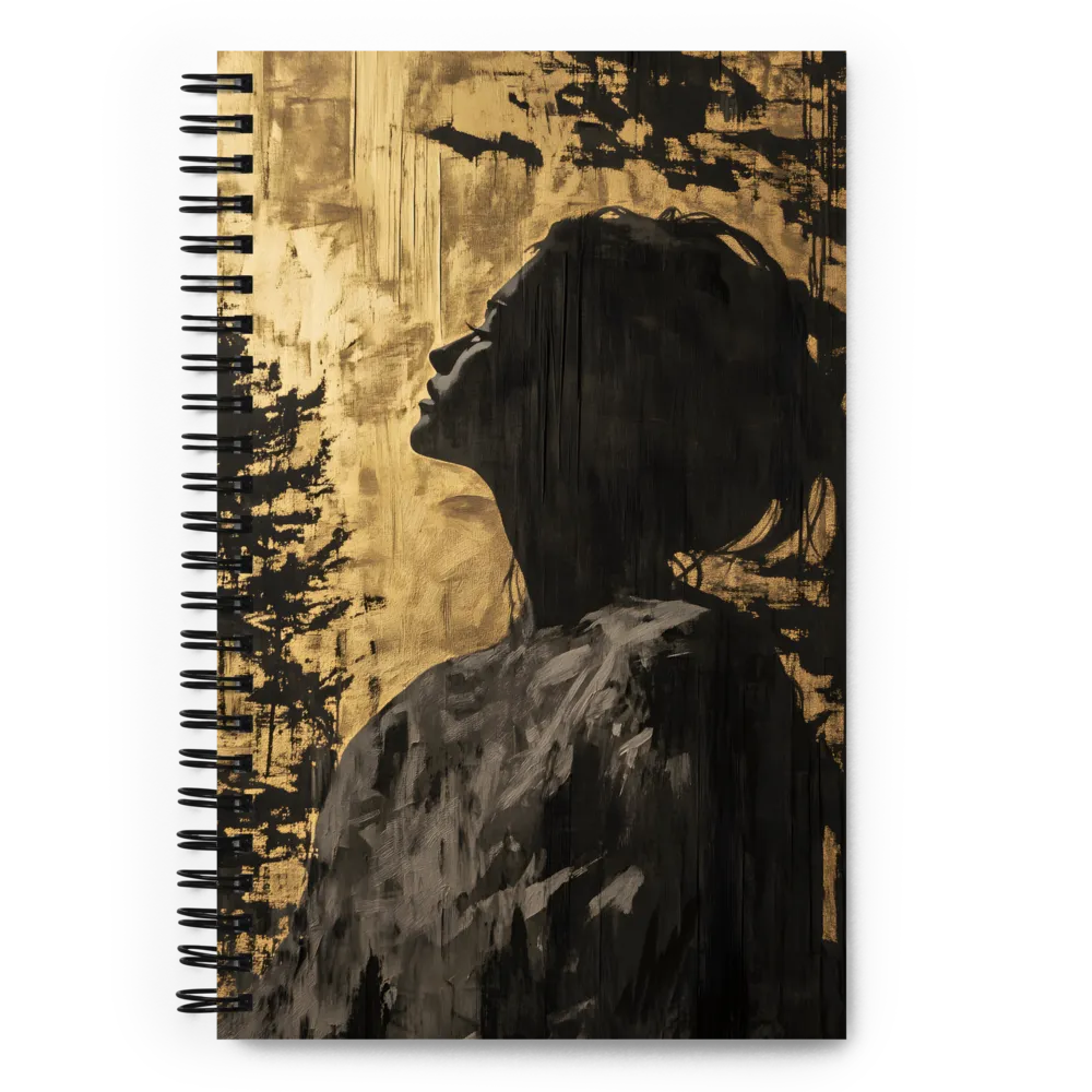 Silhouette of Contemplation | Spiral Notebook