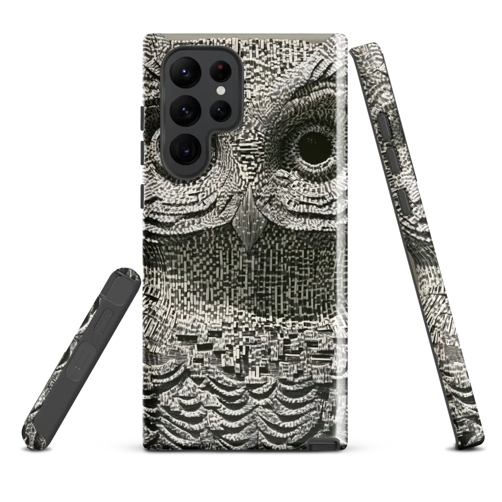 Intricate Owl of Textures | Phone Case |  S22 Ultra | Tough Case | Glossy