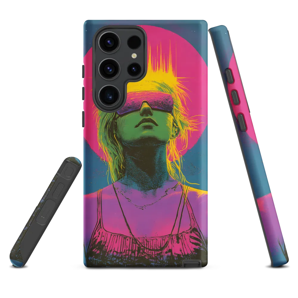 Neon Dreams: Portrait of a Modern Muse | Phone Case |  S23 Ultra | Tough Case | Matte