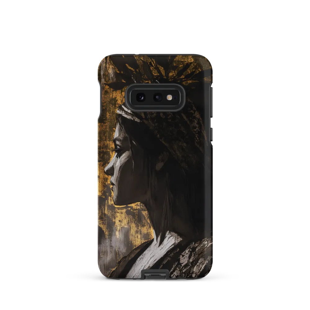 Golden Elegance: A Modern Profile Portrait
