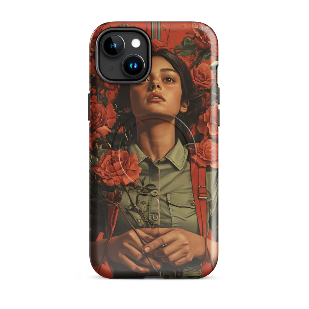 Harmony and Strength: A Portrait Among Roses