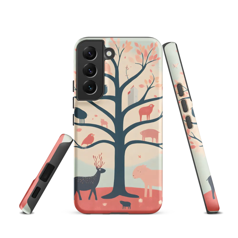 Whimsical Tree with Playful Creatures