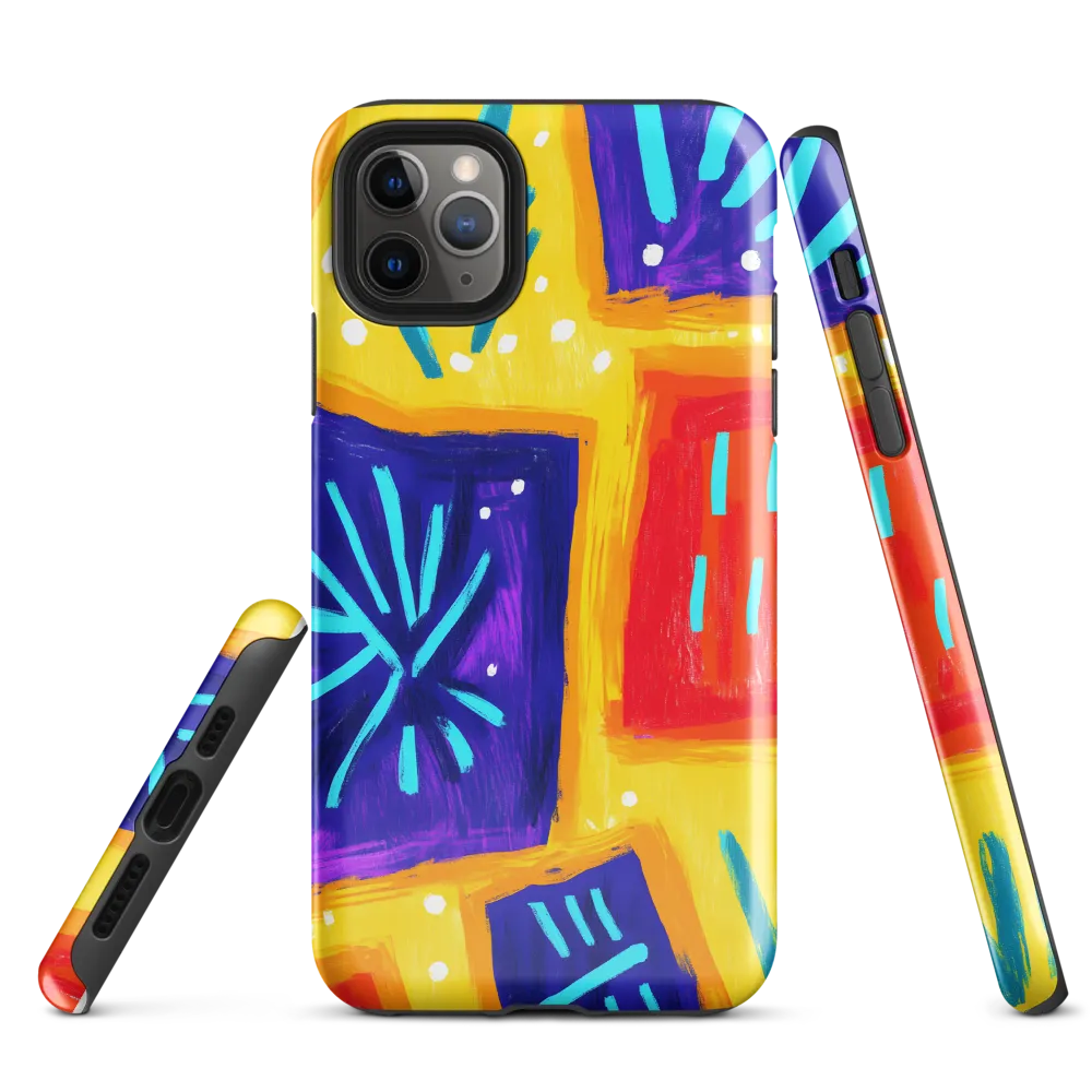 Vibrant Geometric Expressions | Phone Case |  11 Pro Max | Tough Case | Glossy