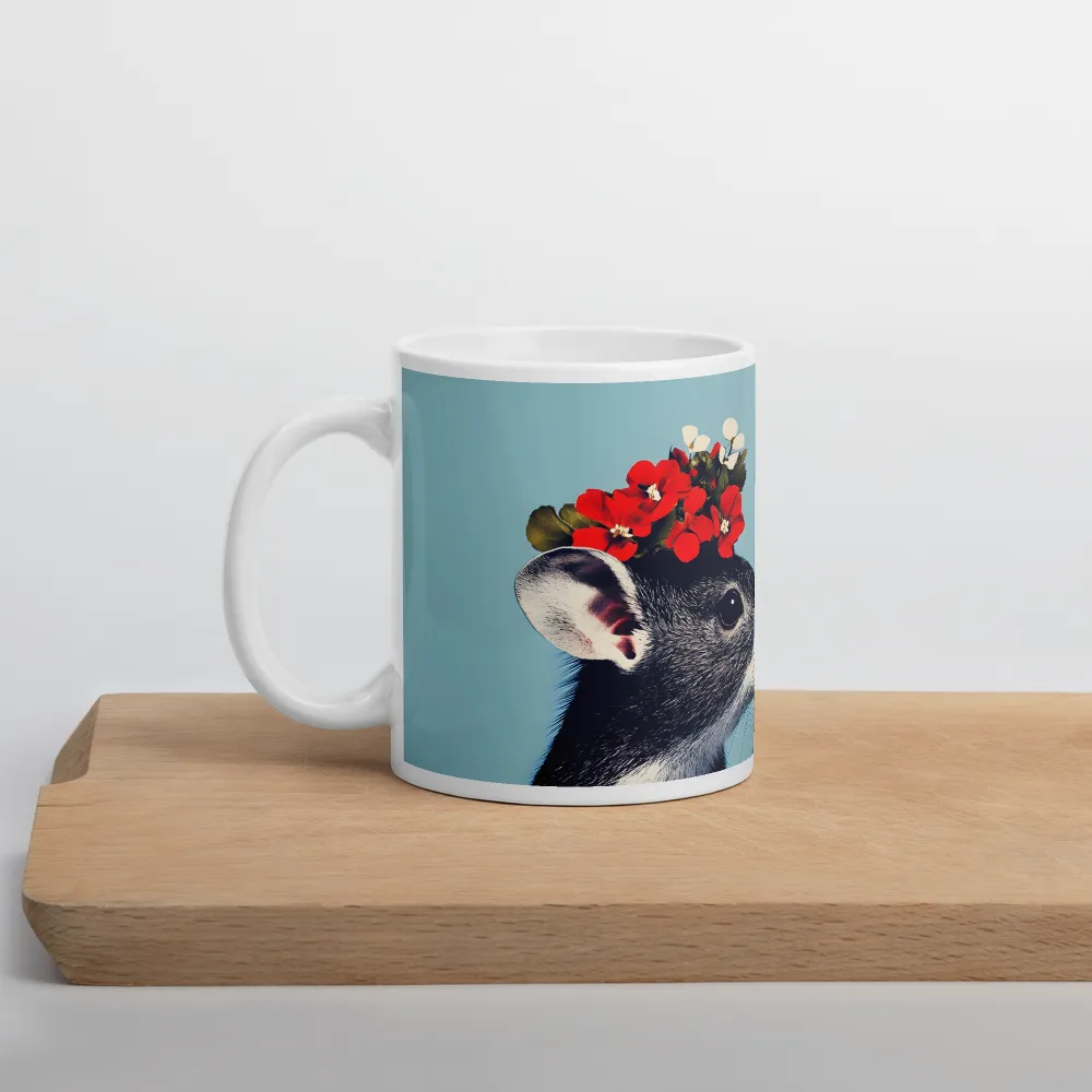 Whimsical Flora: A Mouse's Floral Crown | Mugs | Multiple Sizes & Colors