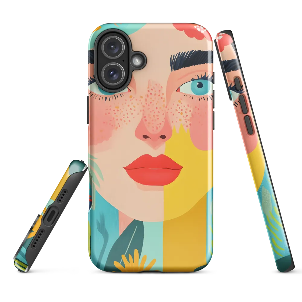 Floral Serenity: A Modern Portrait