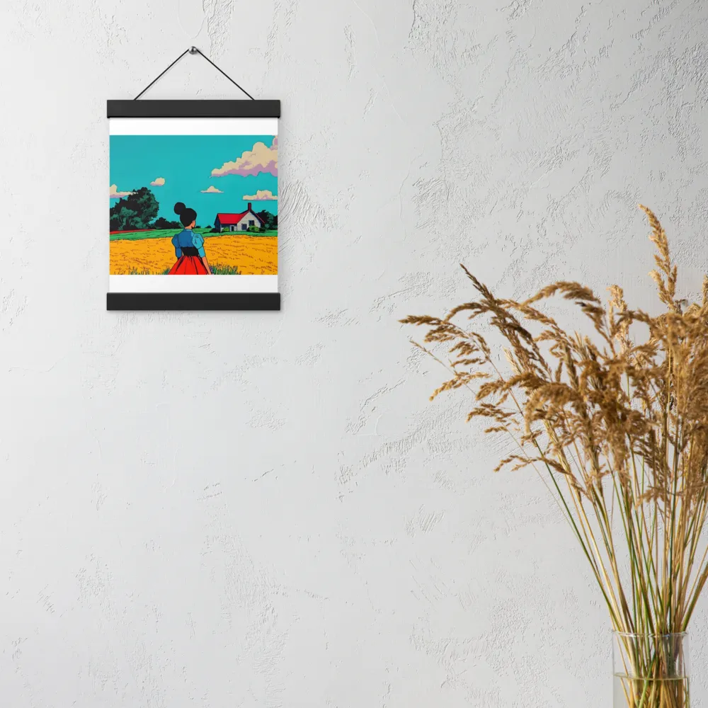 Whispers of a Sunlit Meadow | Poster With Black Wood Hanger | 8″×10″