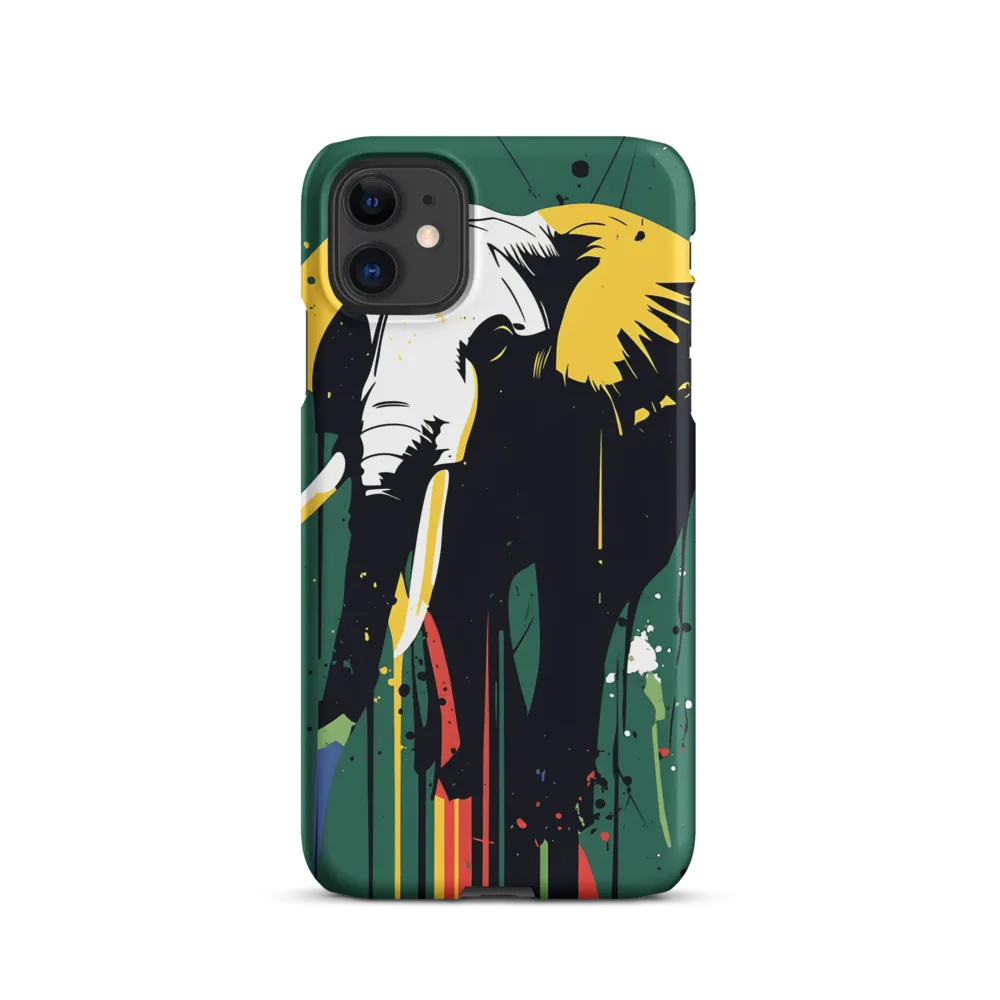 Dripping Elephant — Graphic Stencil on Green