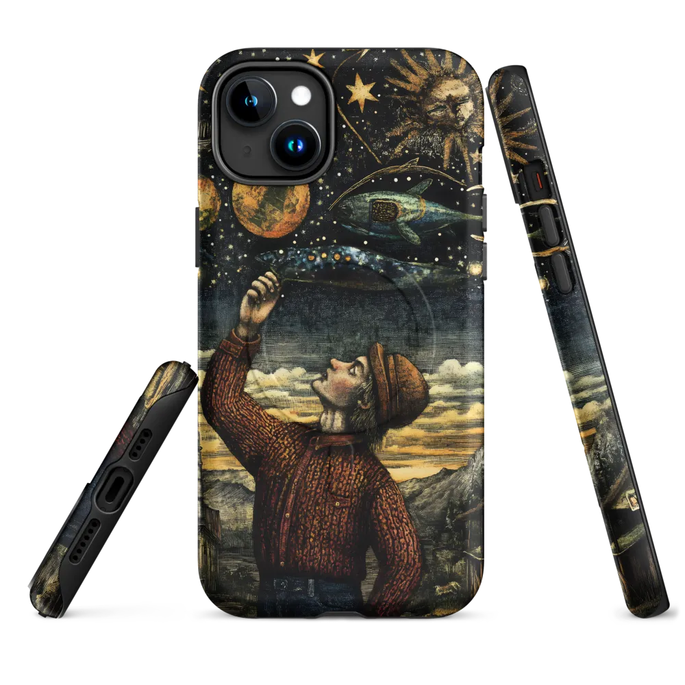 Cosmic Curiosity: A Journey Beyond Earth | Phone Case |  15 Plus | MagSafe® Tough Case | Matte
