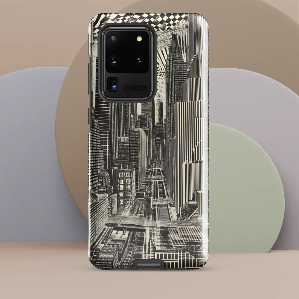 Urban Dreams: A Surreal Cityscape | Phone Case |  S20 Ultra | Tough Case | Glossy
